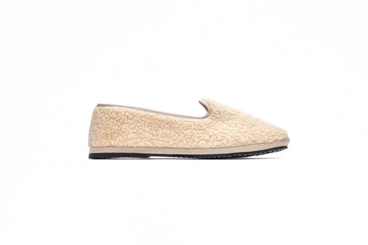 Friulana "Sankt Moritz" - Handcrafted Faux Teddy Slippers | Size IT 36