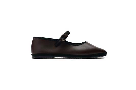 Brown vegan friulane slippers