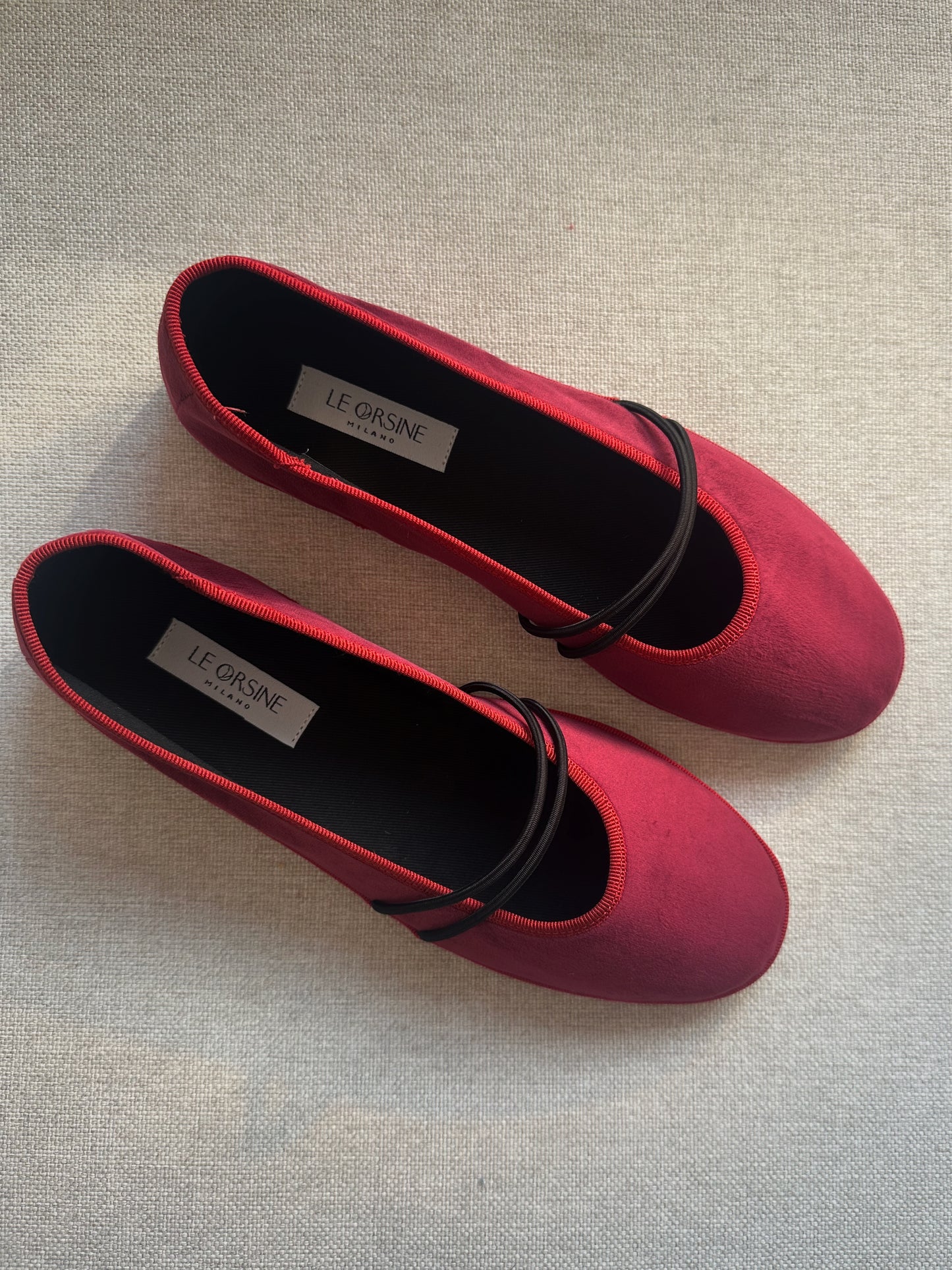 Ballerina “San Carlo” – Scarpe fatte a mano in velluto rosso