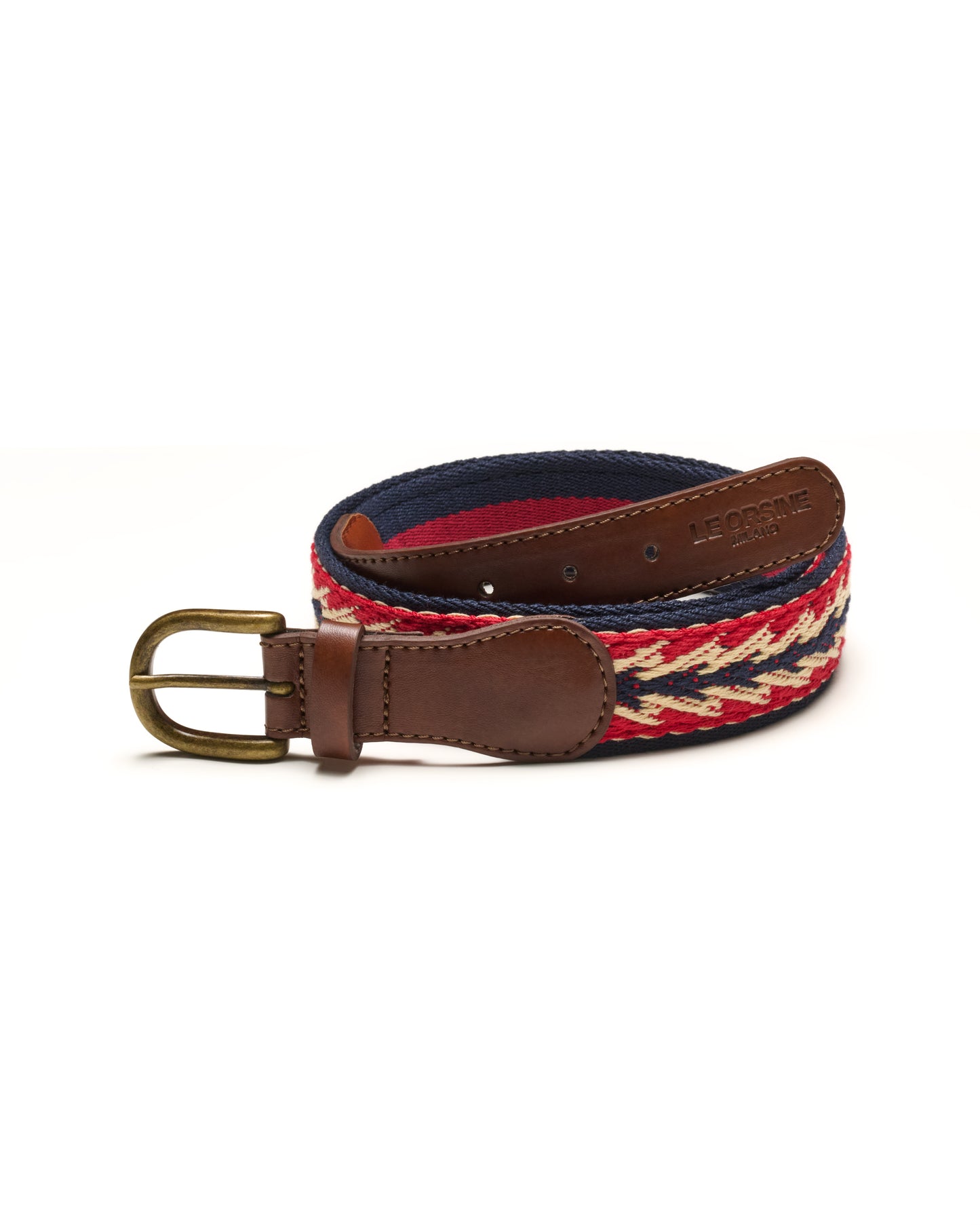 Vegan belt, embroidered, made in Italy