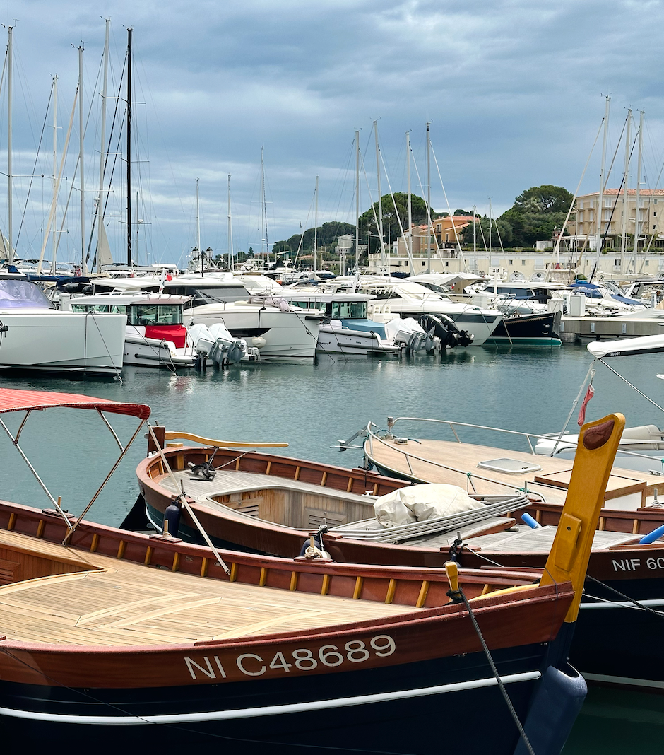 Beautiful view of boats in the harbor at Cap Ferrat for a weekend!