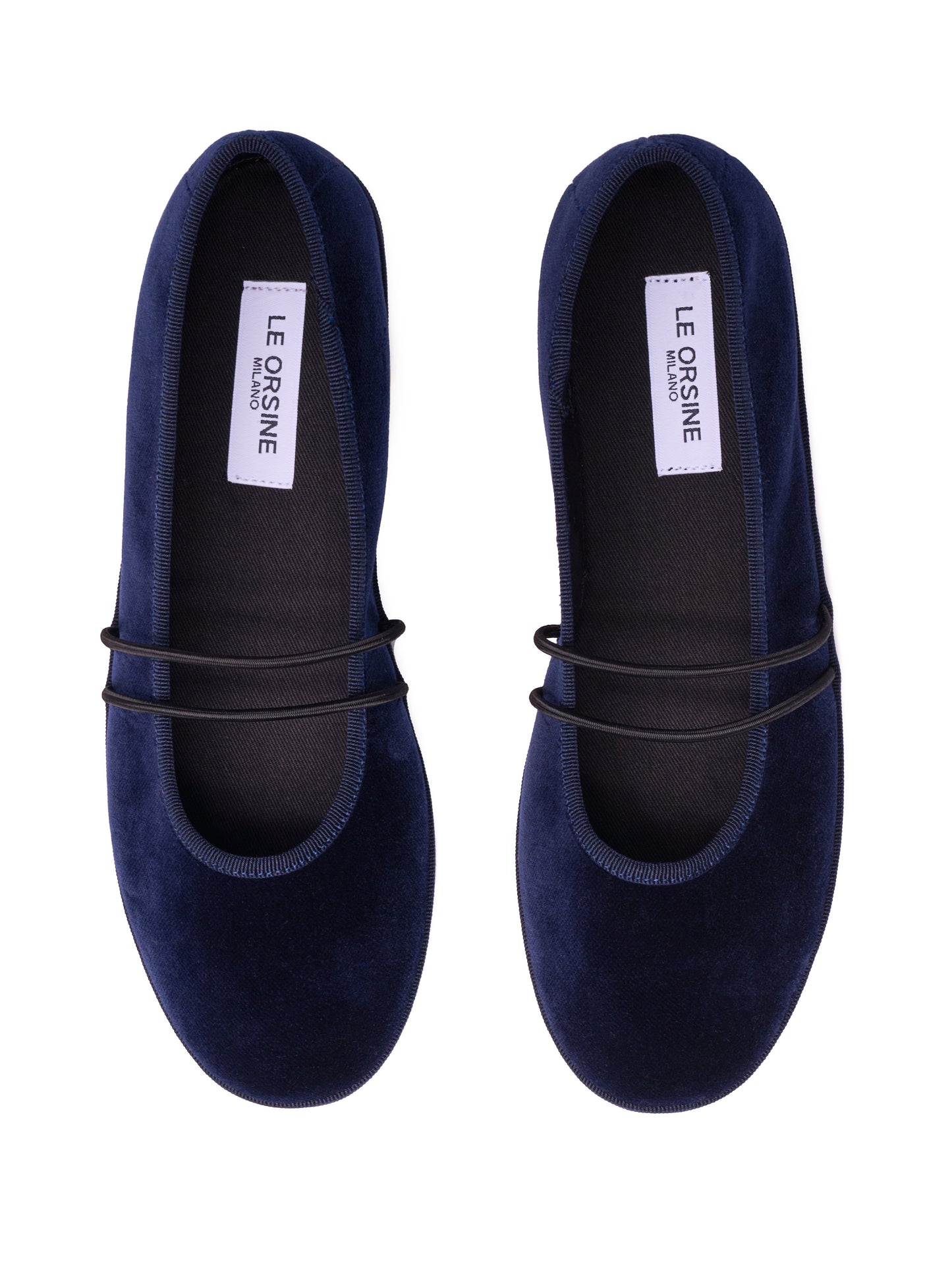 Ballerina “San Carlo” – Handcrafted Velvet Flat Shoes NAVY