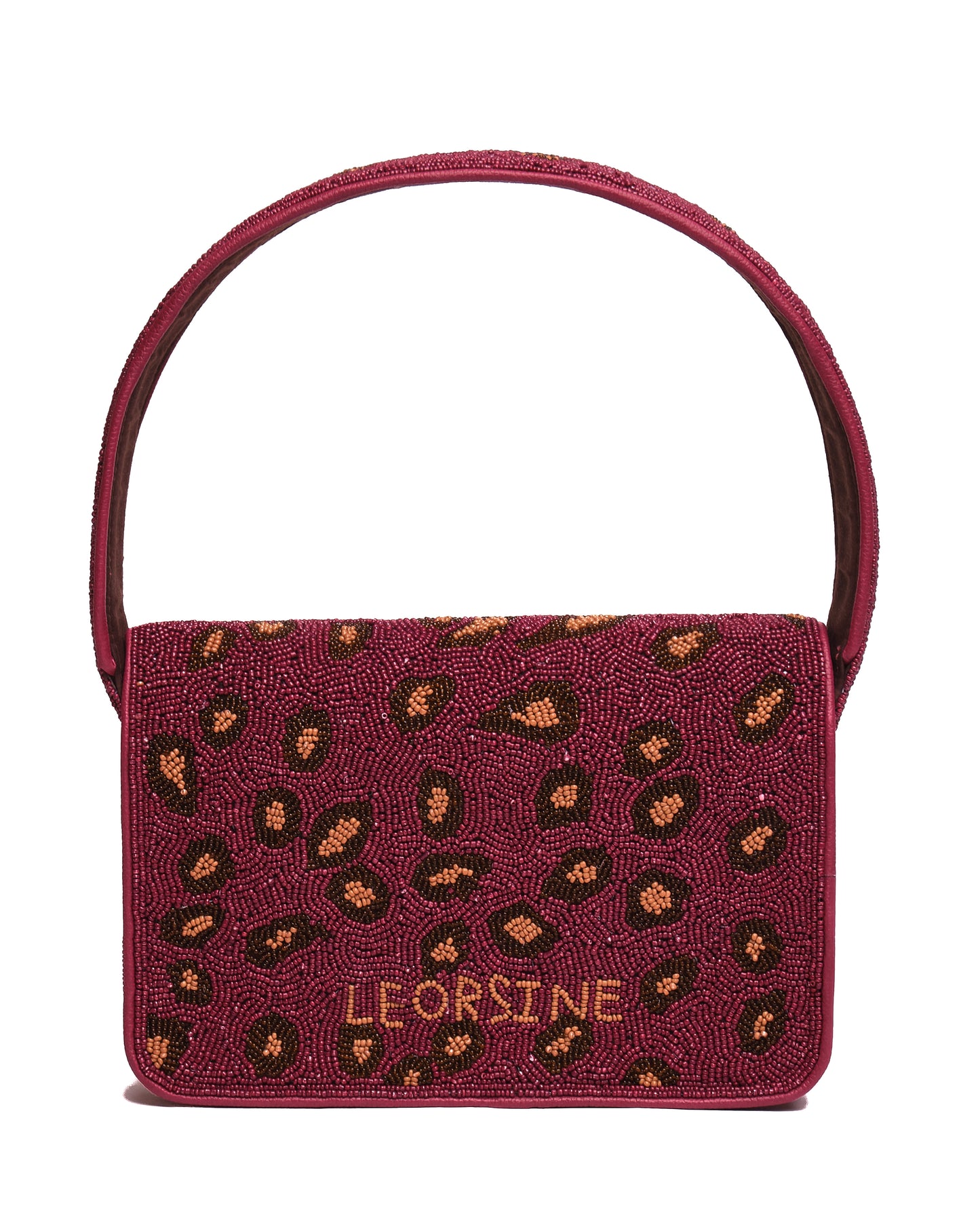 "Leopard" Baguette Beaded Bag