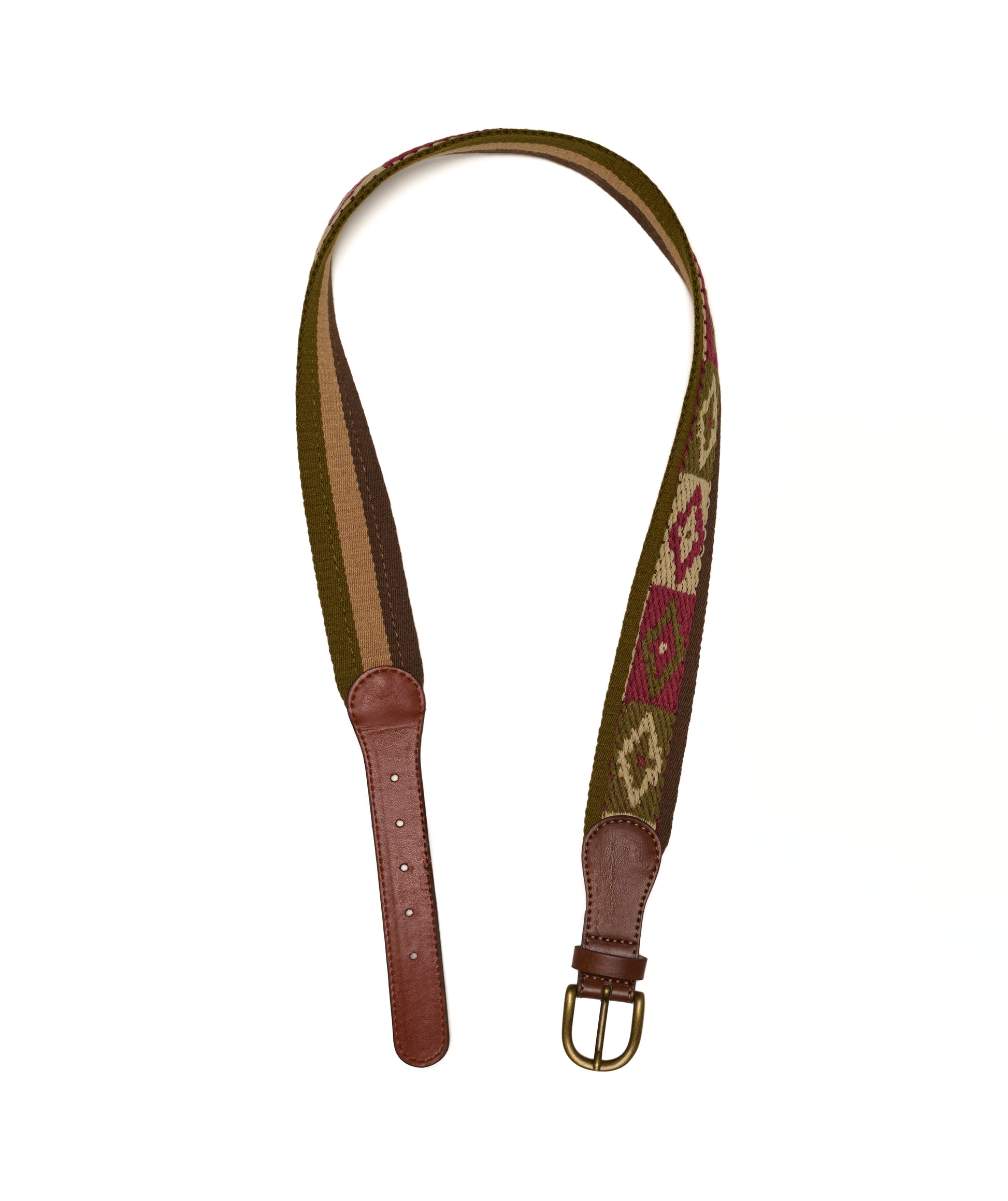  Vegan belt, embroidered, made in Italy