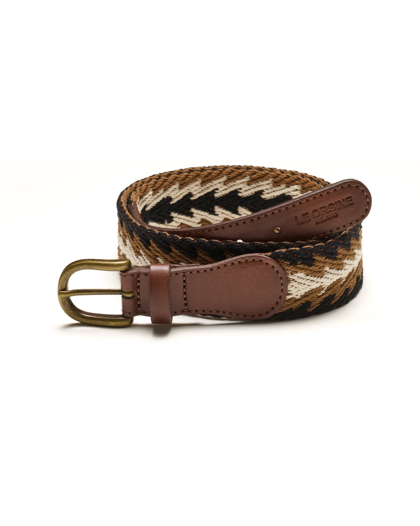 Vegan belt, embroidered, made in Italy