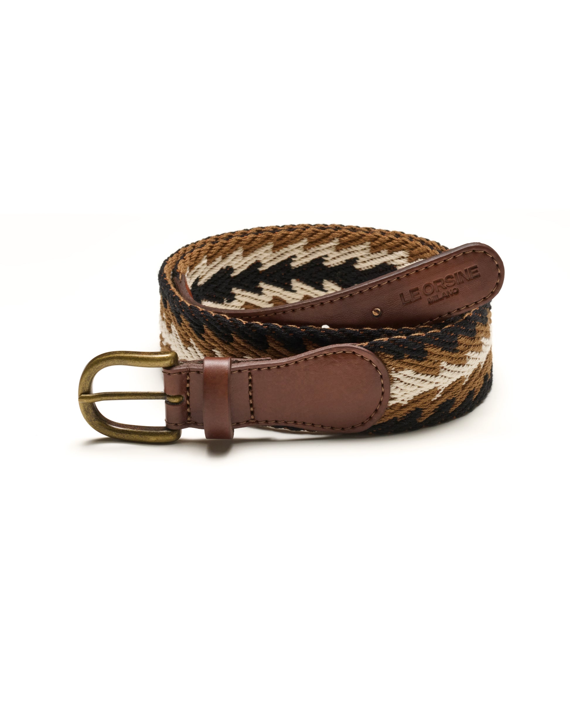 Vegan belt, embroidered, made in Italy