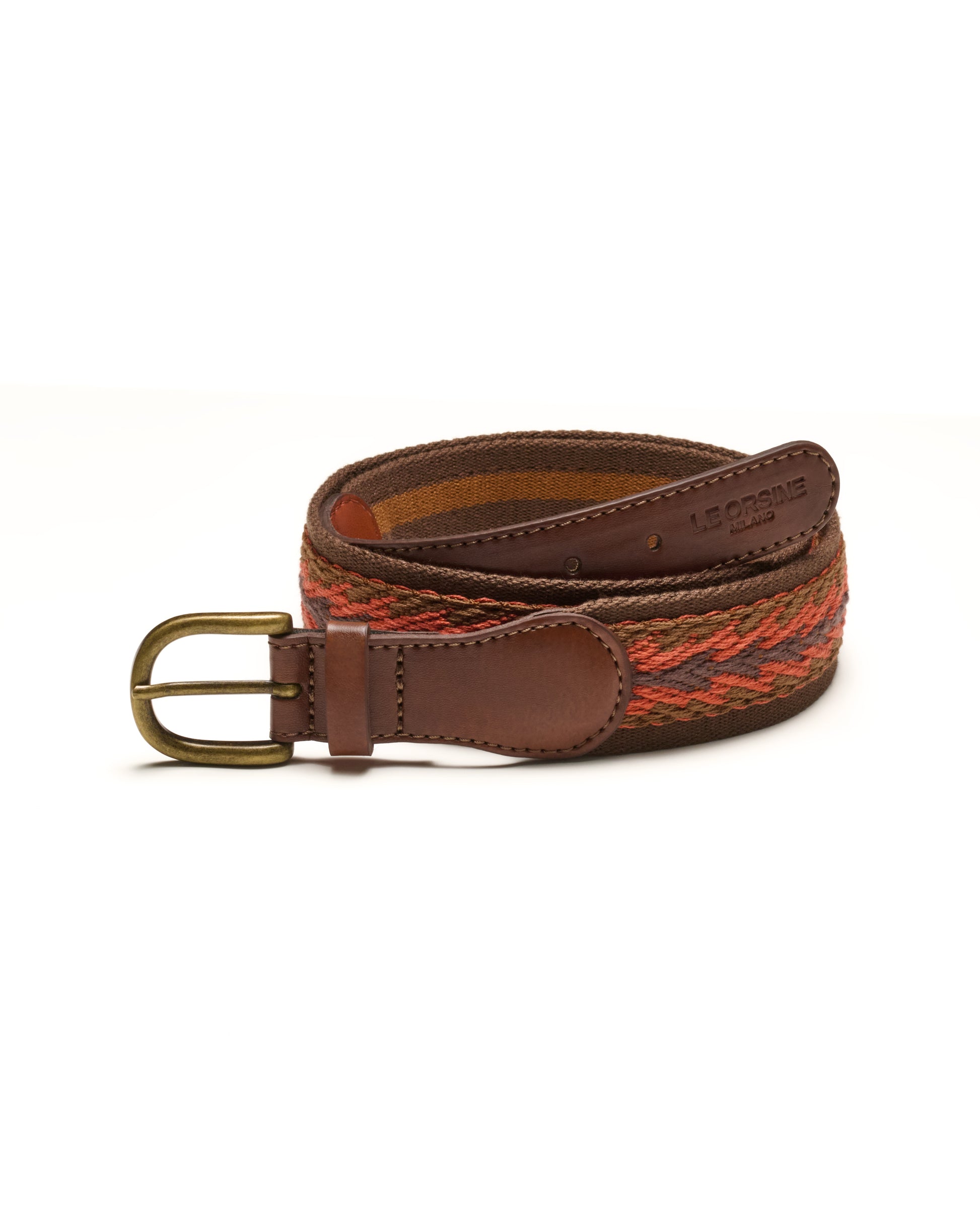 Vegan belt, embroidered, made in Italy