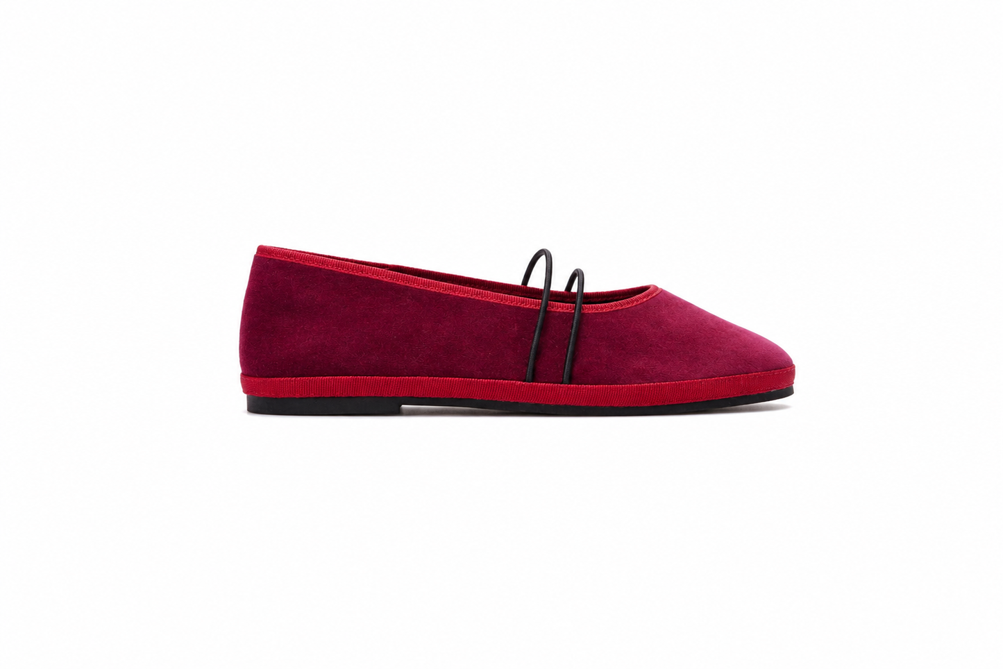 Ballerina “San Carlo” – Scarpe fatte a mano in velluto rosso
